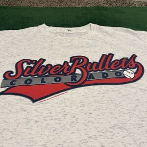 Vintage 90s Colorado Silver Bullets Baseball Team T-Shirt Gray XL USA Made